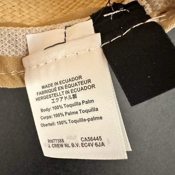 NWT J. Crew Panama Hat, 100% Toquilla Palm Sun Hat, Small/Medium - Picture 8 of 9